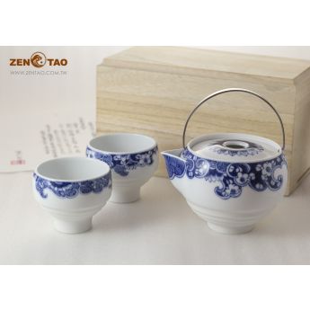 一即一切茶具組 青花瓷雲海紋飾組 一壺二杯禮盒