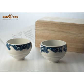 一即一切茶具組 青花瓷雲海紋飾組 茶碗禮盒